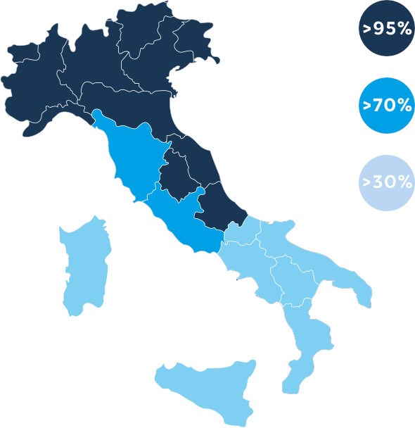 Mappa Copertura Eolo Italia