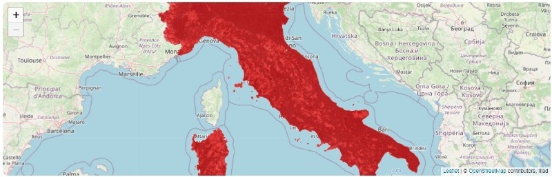copertura Iliad 5g mappa