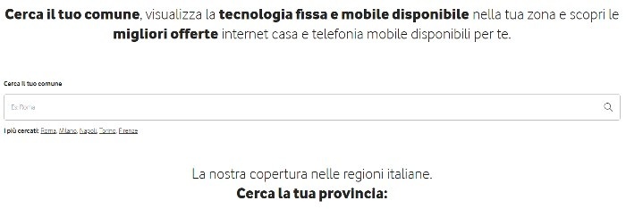 copertura lycamobile su sito vodafone