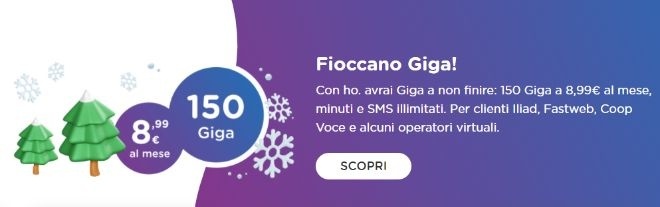 Attiva Ho Mobile 150 GB Ho. Mobile 150 Giga