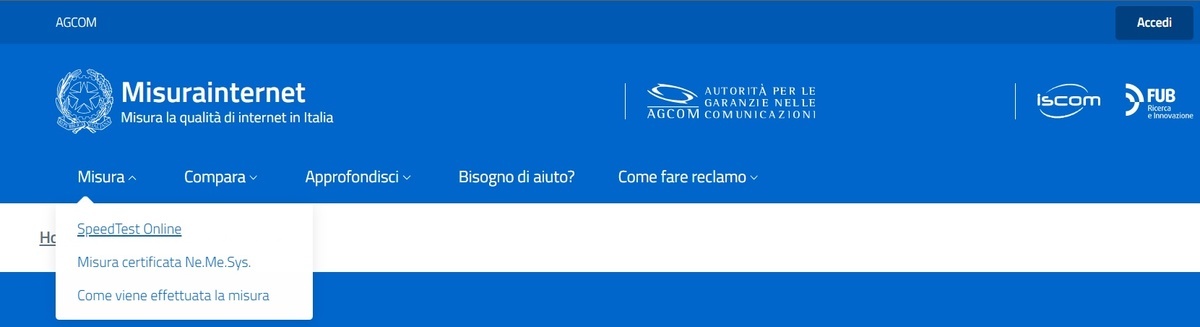 misuraonline-speedtest