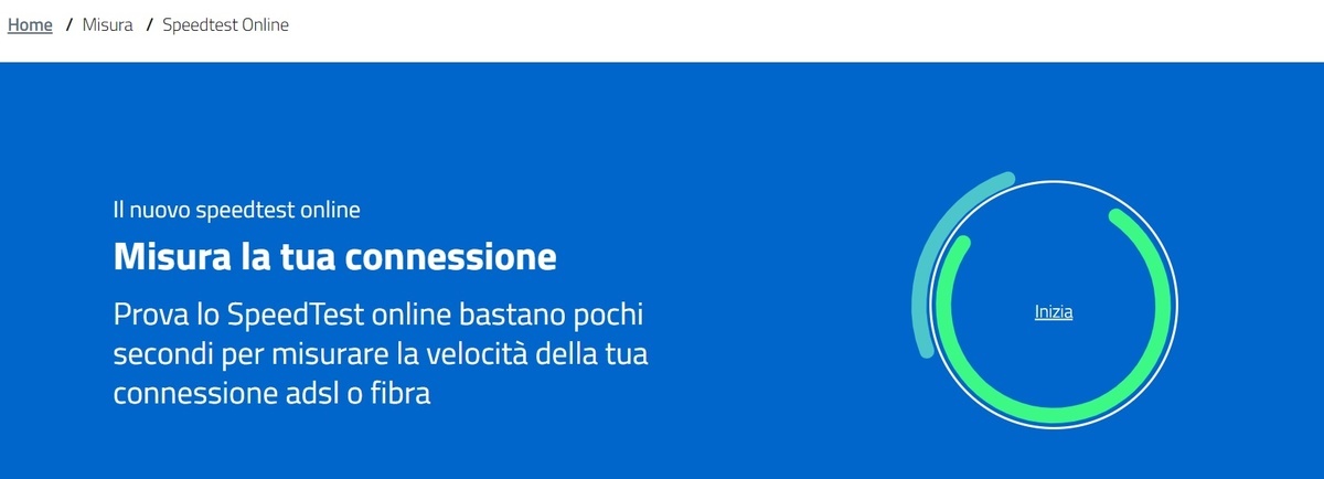 speedtest inizia