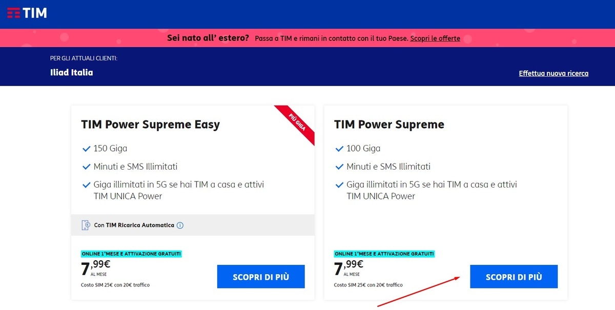 La scelta dell'offerta TIM Power Supreme