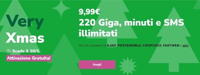 Attiva Very Mobile 220 GB Very Mobile 220 Giga