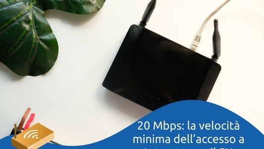 AGCOM Velocità Internet 20 Mbps