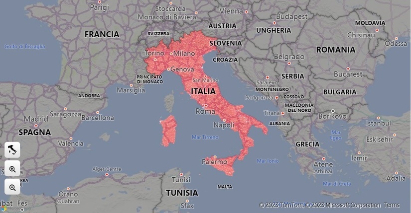 Mappa Vodafone 5G Copertura