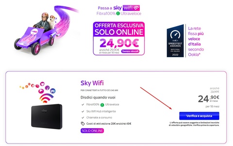Attivazione Offerte Sky Wifi | Credits: Sky.it Sito Web Sky Wifi