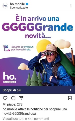 Ho Mobile annuncia il suo 5G su Instagram lancio-5g-ho-instagram