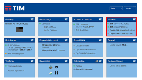 Modem Tim Cambio Password