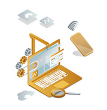 Immagine di un PC e dispositivi connessi